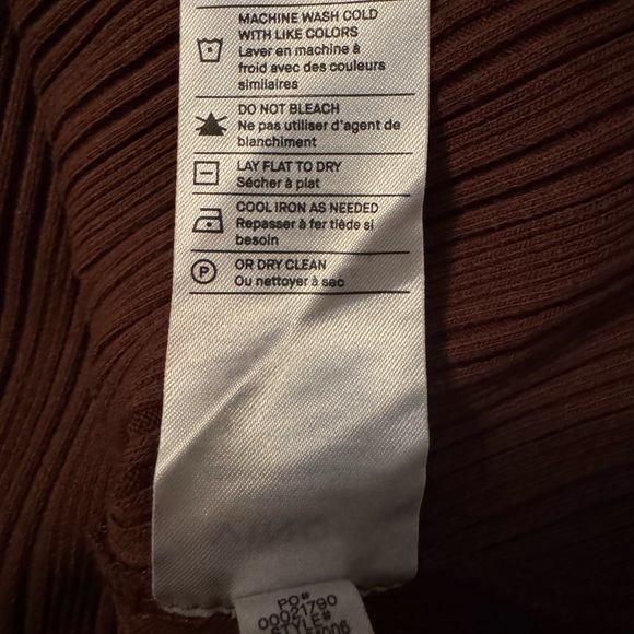 NWT Vince Brown Ribbed Midi Dress - Picture 6 of 7